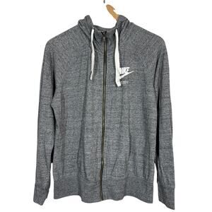 Nike Full Zip Lightweight Jacket Knit Pocket Casual Sport Hoodie - L